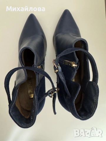 Обувки на висок ток сини размер 39, снимка 5 - Дамски обувки на ток - 53409923