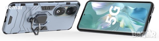 Калъф за телефон Honor 90 от военен клас със стойка, син, снимка 2 - Калъфи, кейсове - 43036703