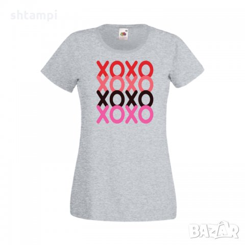 Дамска тениска Свети Валентин XOXOXO, снимка 2 - Тениски - 35649414