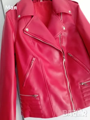Дамско, ефектно кожено яке, снимка 2 - Якета - 47565103