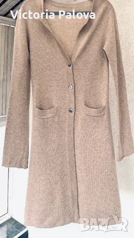 Зимна рокля модерен цвят светъл беж 100% кашмир, снимка 3 - Рокли - 48598505