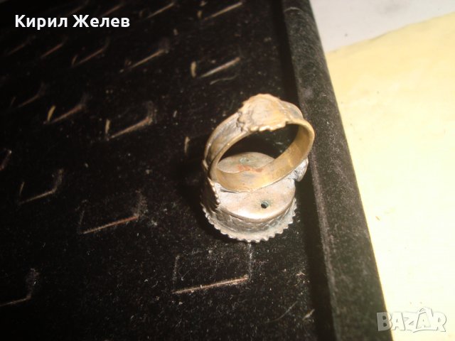 СТАР БОЛЯРСКИ САЧАНЕН ПРЪСТЕН САЧАН БРОНЗ 17-18 ВЕК МНОГО РЯДЪК РЪЧНА КУЮМДЖИСКА ИЗРАБОТКА 22628, снимка 15 - Антикварни и старинни предмети - 33045373