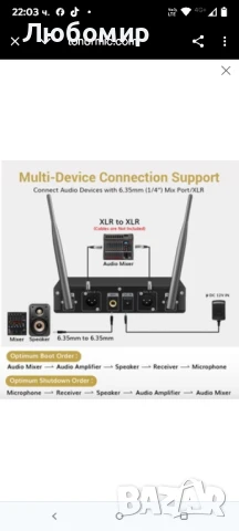 Безжична микрофонна система TONOR, професионални метални безжични караоке микрофони, ръчен , снимка 12 - Микрофони - 50668111