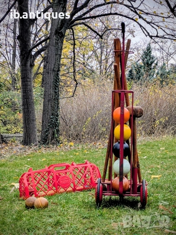 Стар комплект за крокет , снимка 4 - Други спортове - 52777810