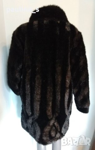 Два броя / Много ефектно палто от еко косъм с вата / голям размер , снимка 8 - Палта, манта - 38794460