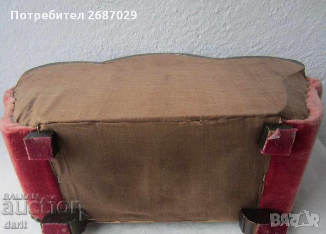 диван седалка за кукли играчка антика мека мебел, снимка 4 - Колекции - 28940585