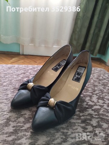 дамски кожени официални обувки, снимка 1 - Дамски елегантни обувки - 43656106