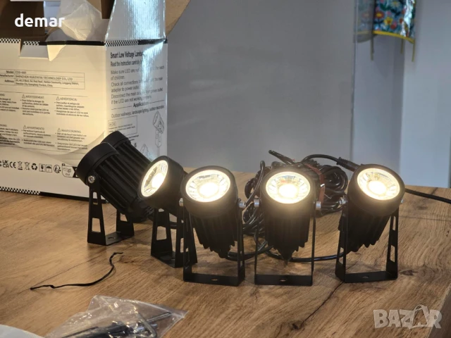 LightingWill Комплект 6 броя градински LED прожектори с таймер и фотоклетка, 3W 3000K, IP65, снимка 12 - Лед осветление - 51258568