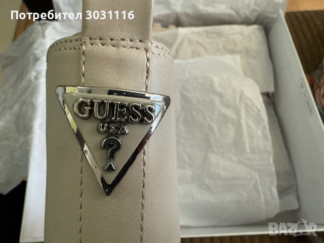 Бежови дамски боти Guess 41 42, снимка 4 - Дамски боти - 44874600