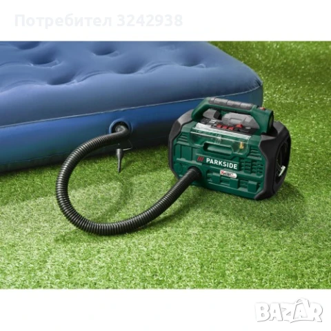 продавам чисто нов преносим акулуматорен компресор Parkside неразапокован, снимка 4 - Компресори - 51398321