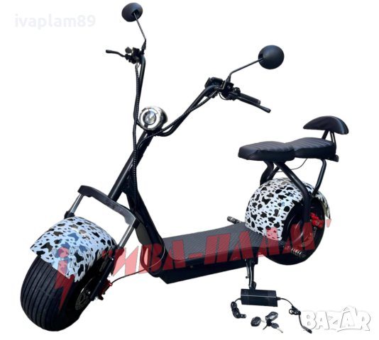 Електрически скутер ’Harley’ 1500W 60V+LED Дисплей+Преден LED фар+Bluetooth+Аларма+Габарити+ЛИЗИНГ, снимка 2 - Мотоциклети и мототехника - 40573159
