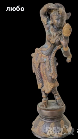 Антикварна Бронзова Скулптура на Индийския Бог ШИВА 1890 г, снимка 1 - Антикварни и старинни предмети - 44847798