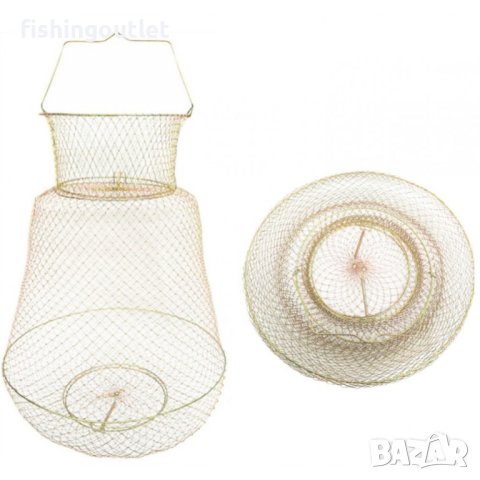 Сгъваем метален живарник за риболов, различни размери , снимка 4 - Такъми - 43773331