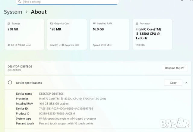Таблет и Лаптоп 2в1 Lenovo ThinkPad X1 Yoga 3rd Gen - 14" - i5-8350U 1.7Ghz/RAM 16GB/SSD 256GB, снимка 10 - Лаптопи за работа - 52469464