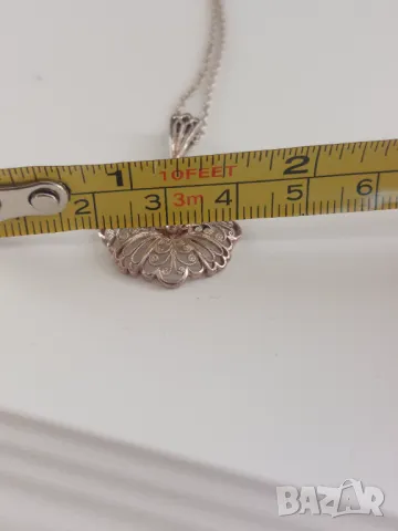 Антикварно сребърно колие 925, снимка 4 - Колиета, медальони, синджири - 50393043