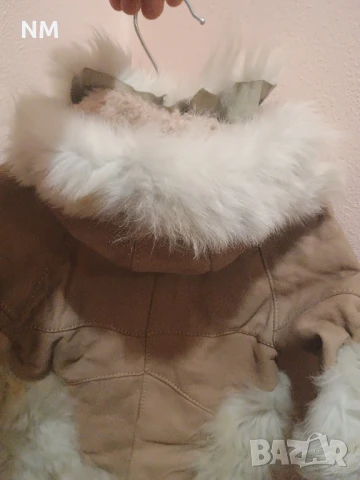 Детско зимно яке естествена кожа кожух, снимка 6 - Бебешки якета и елеци - 30176607