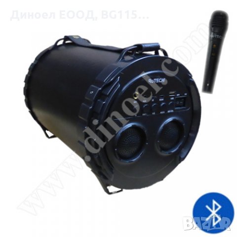 Преносим плеър RoTech RT-50775 с микрофон 15W, FM, USB, microSD, BТ, Black, снимка 1