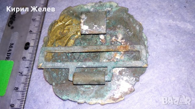 Стара БРОНЗОВА ТОКА с КОТВА и ПЕТОЛЪЧКА от ВОЕННОМОРСКИ ОФИЦЕРСКИ СОЦ НРБ БНА ПАРАДЕН КОЛАН 22527, снимка 4 - Антикварни и старинни предмети - 38904334