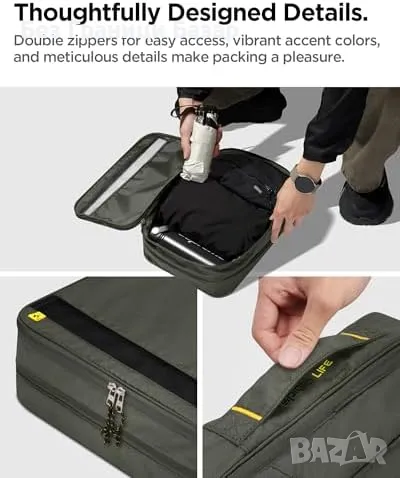 Нов Комплект органайзери за багаж куфар пътуване с компресия 3 части, снимка 5 - Други - 48157133