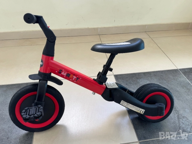 CHIPOLINO ТРИКОЛКА/БАЛАНС 2 В 1 "СМАРТИ" ЧЕРВЕНА, снимка 2 - Детски велосипеди, триколки и коли - 51794261
