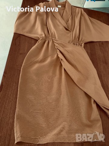 Бутикова рокля цвят горчица, снимка 15 - Рокли - 43636343