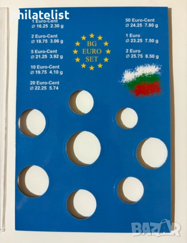 Опаковка за евро сет от 1 цент до 2 евро – България, снимка 2 - Нумизматика и бонистика - 52878229