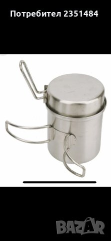Къмпинг кухненски комплект инокс stainless steel 1 литър и тиган, снимка 5 - Газови котлони - 43259283