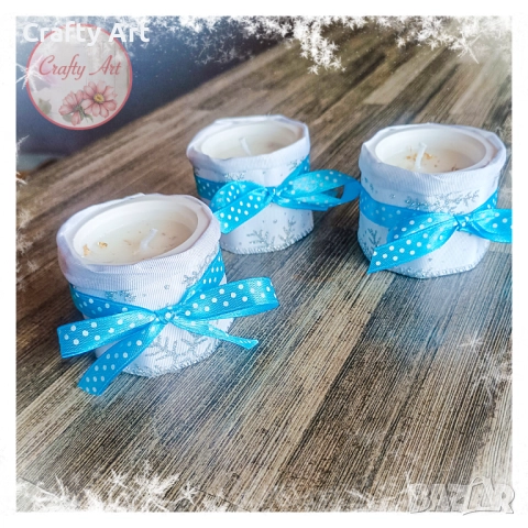 Ароматни коледни свещи в керамична кашпа , снимка 2 - Декорация за дома - 51980070