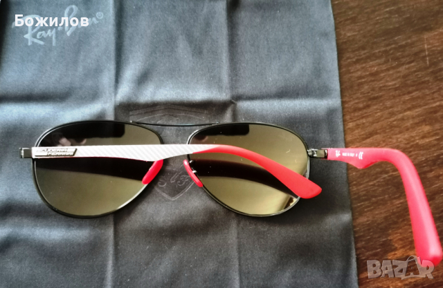 Ferrari RAY-BAN Sunglasses RB 8313-M F009/6G Black Red-Carbon, снимка 14 - Мъжки - 44863389