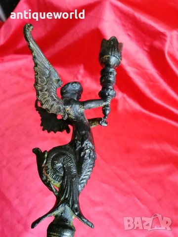 Старинна ГОТИЧЕСКА Статуетка ,Фигура ,Свещник, снимка 8 - Антикварни и старинни предмети - 37463005