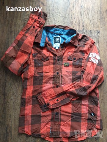 g-star stockton piping tetris shirt - страхотна мъжка риза, снимка 4 - Ризи - 32452302