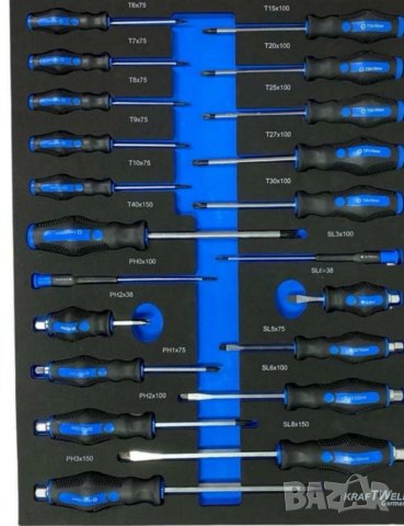 Количка с инструменти 7 седем чекмеджета 6 пълни с инструменти KRAFTWELLE , снимка 3 - Други инструменти - 32003804