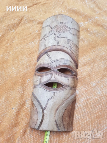 Маска дървена голяма, снимка 4 - Антикварни и старинни предмети - 53215297