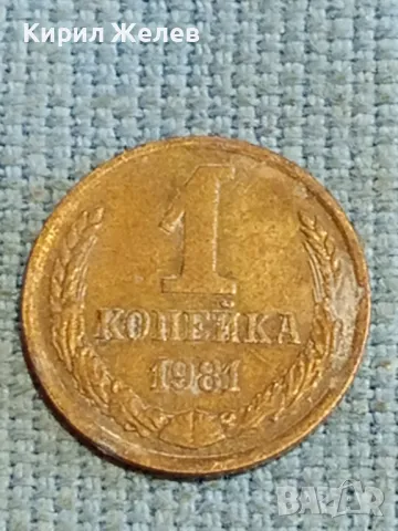 Стара монета 1 копейка 1981г. СССР рядка за КОЛЕКЦИЯ ДЕКОРАЦИЯ 24191, снимка 3 - Нумизматика и бонистика - 48221359
