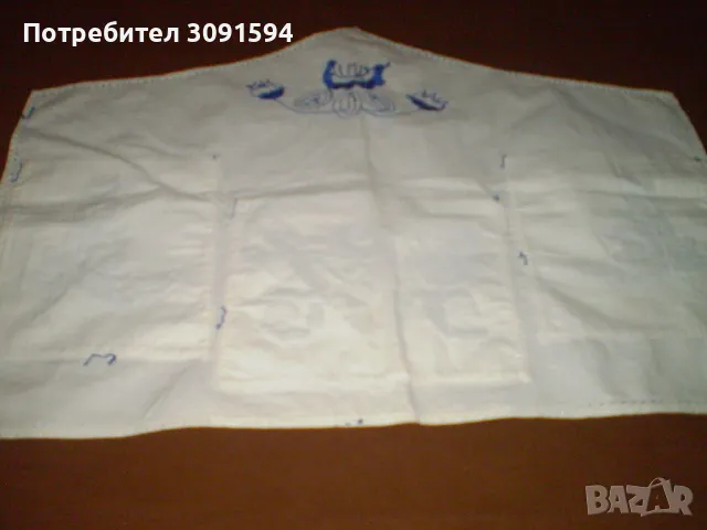  Ретро  Органайзер за Стена ръчна синя бродерия, снимка 7 - Колекции - 48437016