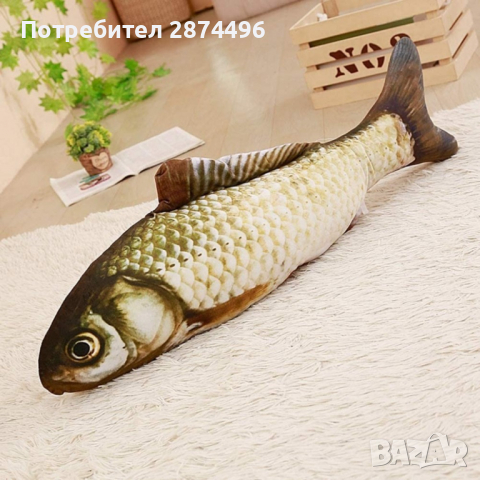 3117 Котешка играчка - плюшена риба, снимка 16 - За котки - 36398661