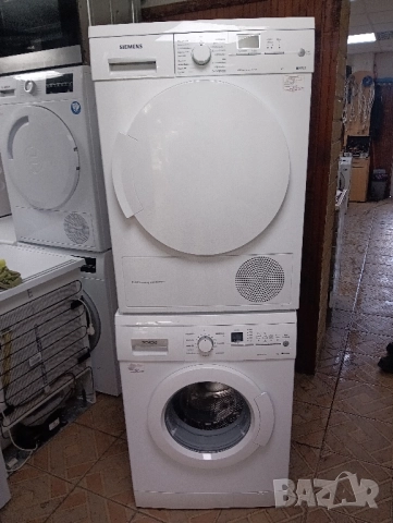 Комплект пералня и сушилня с термопомпа Сименс Siemens IQ серия с две години гаранция!, снимка 2 - Перални - 52384565