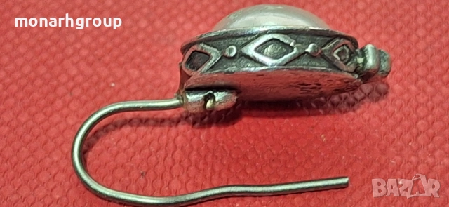 Сребърна обеца, снимка 5 - Обеци - 51538523