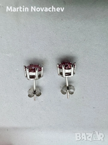 Сребърни обеци с мойсанит (Диамант) 1 карат, снимка 13 - Обеци - 52943942