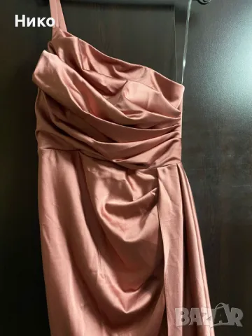 Сатенена рокля , снимка 3 - Рокли - 50063408
