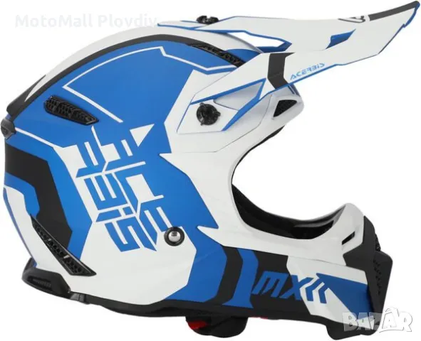 КАСКА Acerbis PROFILE 5 WHITE/BLUE, снимка 2 - Аксесоари и консумативи - 49127876