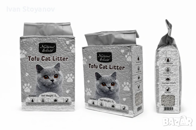 Котешка тоалетна - тофу пелети 7L/2.5кг