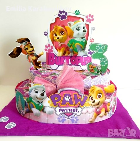 Картонена / хартиена торта пес патрул