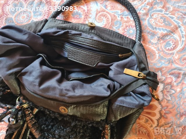 Чанта (тип торба) с букле и декоративни елементи , снимка 5 - Чанти - 43180383