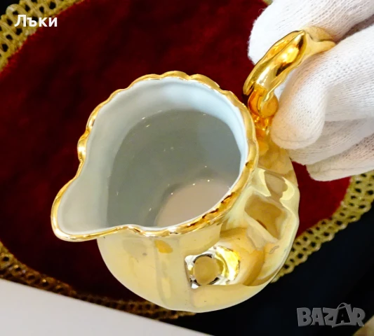 Каничка баварски порцелан,чисто злато,барок. , снимка 5 - Антикварни и старинни предмети - 51172024
