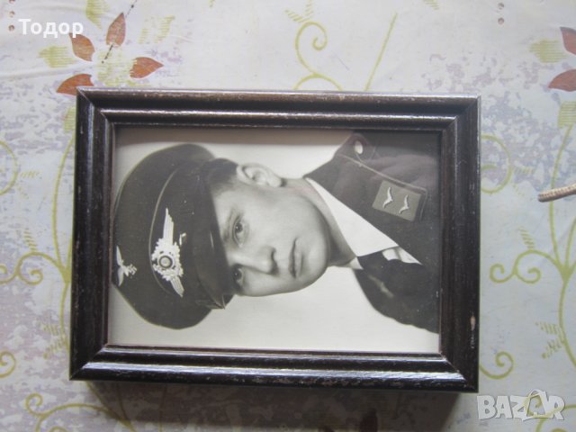 Стара немска снимка войник летец 3 Райх картина , снимка 5 - Картини - 28353662