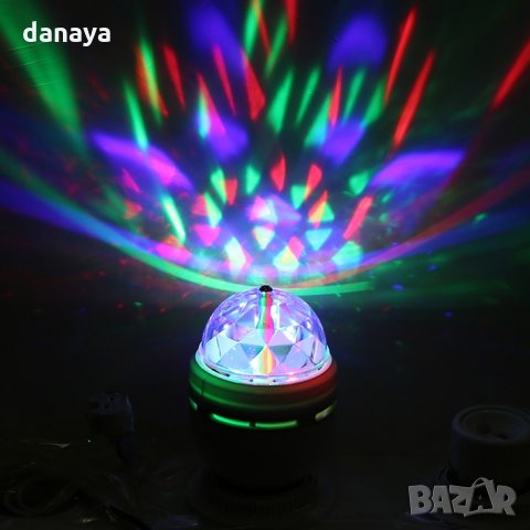 2097 Диско лампа въртяща парти крушка с лед светлини, снимка 3 - Лед осветление - 32627113