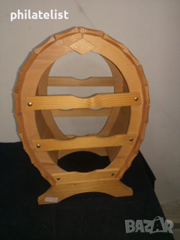 ДЪРВЕНА ПОСТАВКА ЗА 4 БУТИЛКИ ВИНО