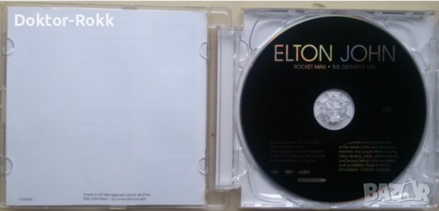 Elton John - Rocket Man / The Definitive Hits (cd) 2007, снимка 3 - CD дискове - 43186729
