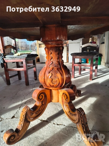 масивна маса, снимка 7 - Антикварни и старинни предмети - 52950110